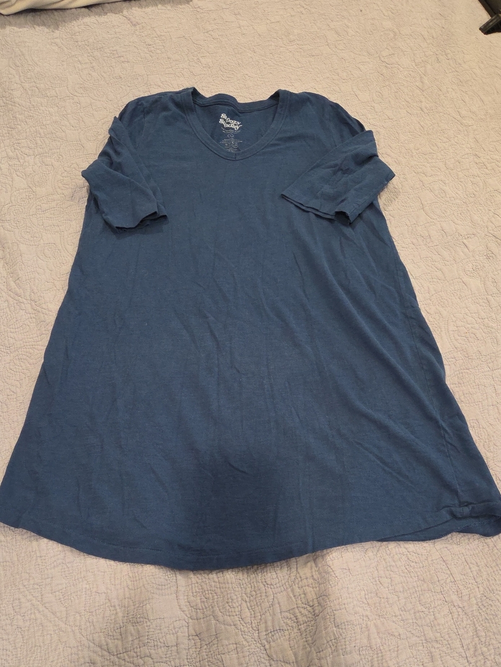 Snoozy Sunday Women's Navy Blue Mini T-shirt Dress Size L!